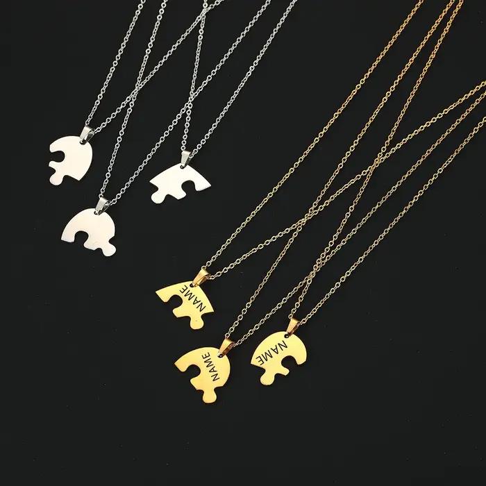 Collier personnalisé en forme de cœur avec nom