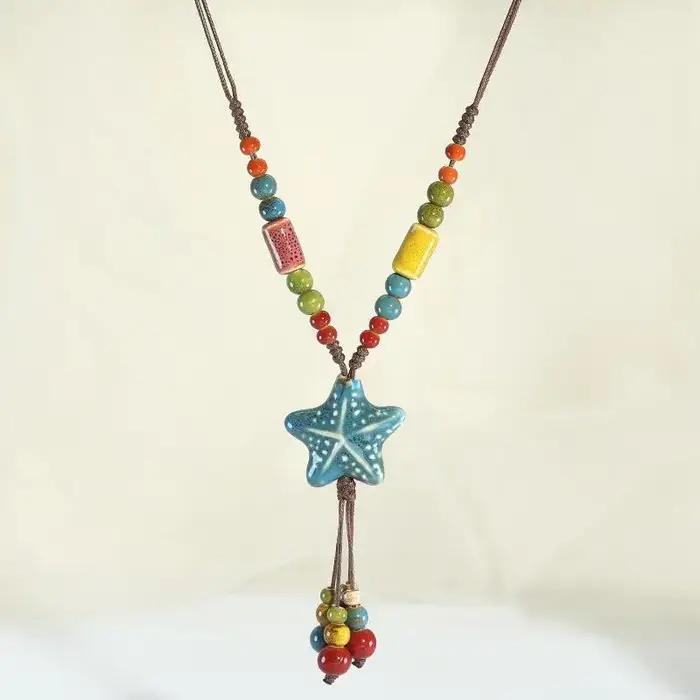 Collier en Zircon étoile de soleil pour femmes