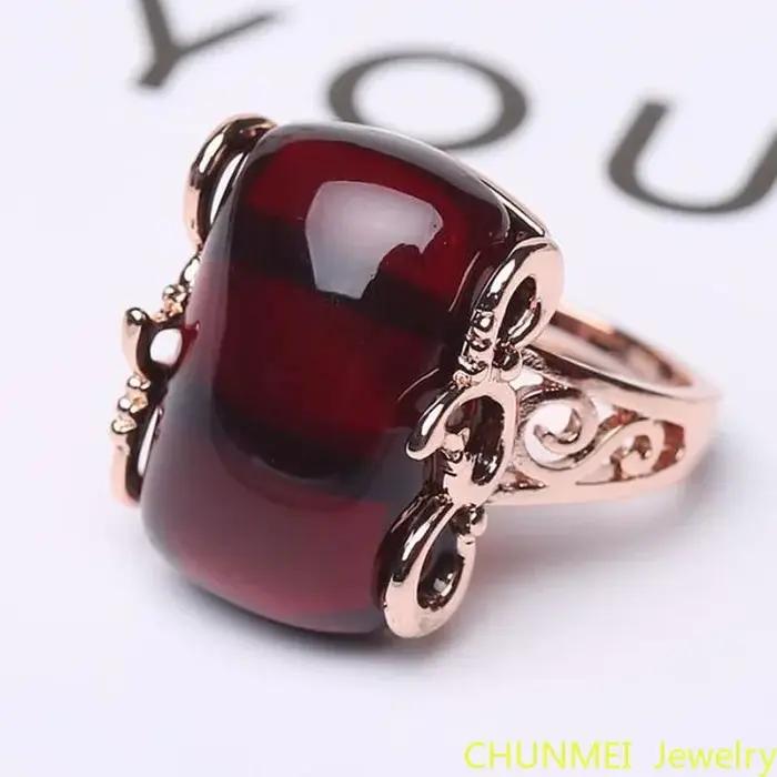 Bague d'ambre de la baltique naturelle réglable pour femmes