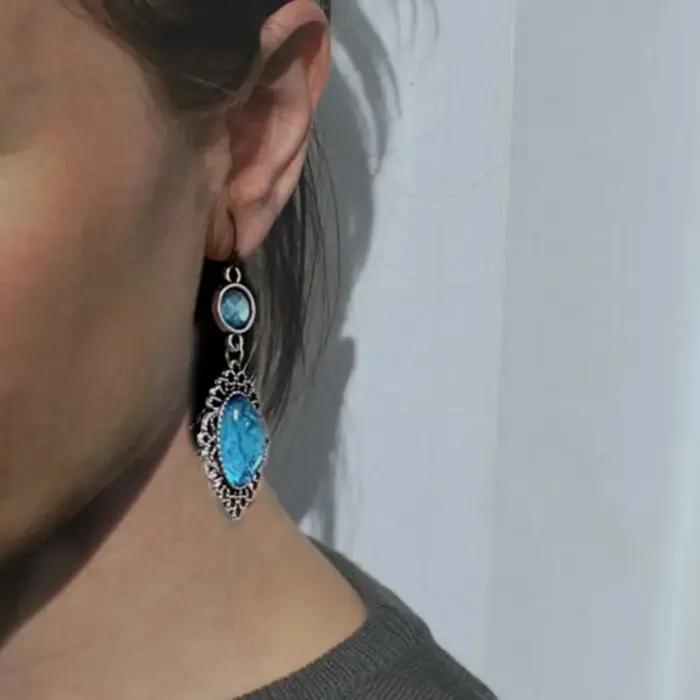 Boucles d'oreilles ovales en dentelle pour femmes