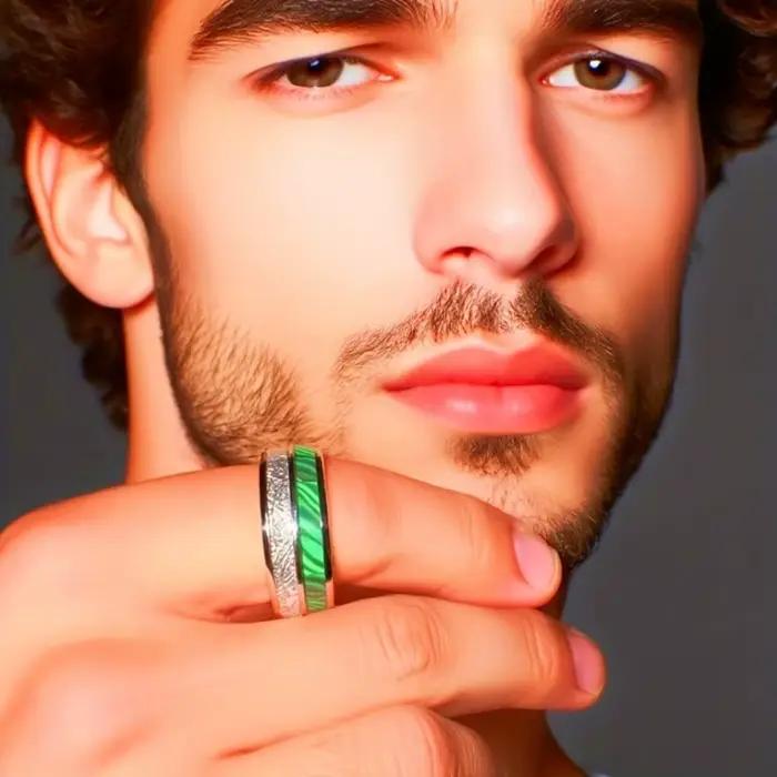Bague de cocktail en acier inoxydable unisexe avec motifs irréguliers, pour femmes et hommes, idéale pour les occasions quotidiennes et spéciales