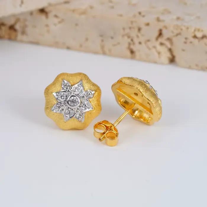 Boucles d'oreilles Vintage italiennes en argent pur 925