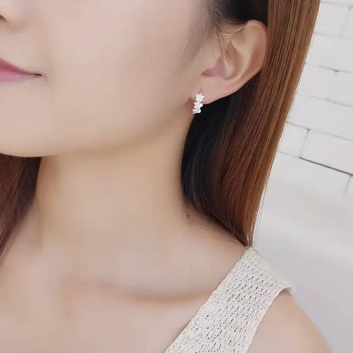 Boucles d'oreilles à aiguilles en argent Sterling 925 pour femmes