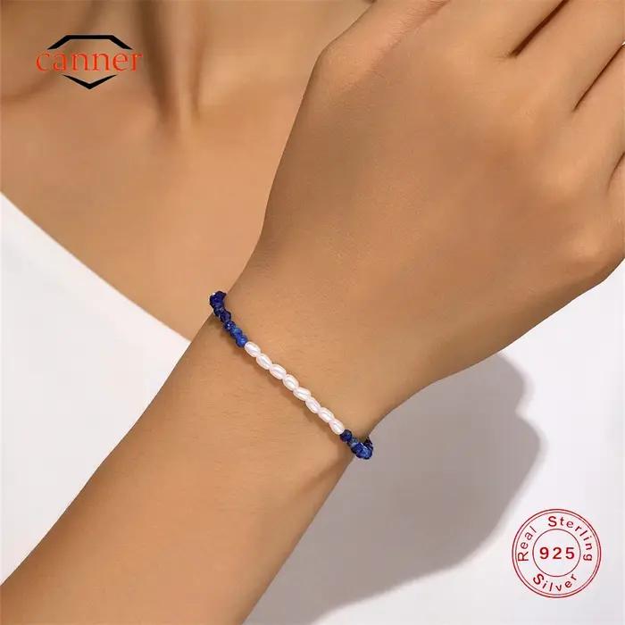 CANNER – Bracelet en pierre bleue et or pour femmes