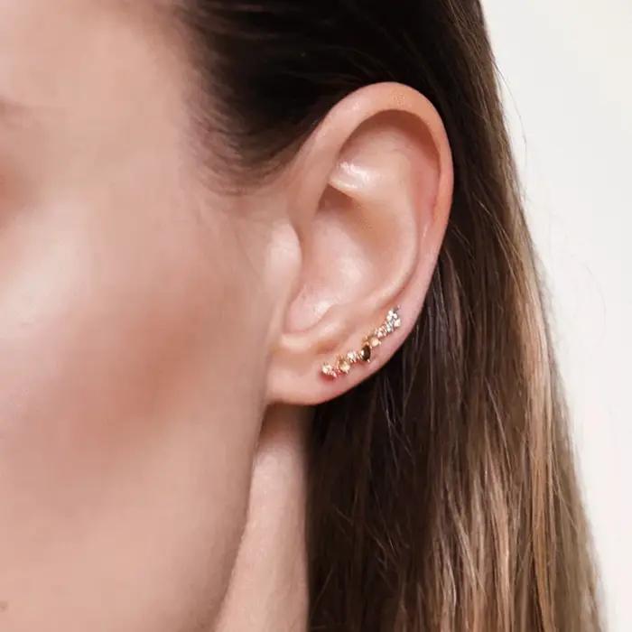 BOAKO 100% 925 boucles d'oreilles en argent Sterling zircon coloré pour les femmes