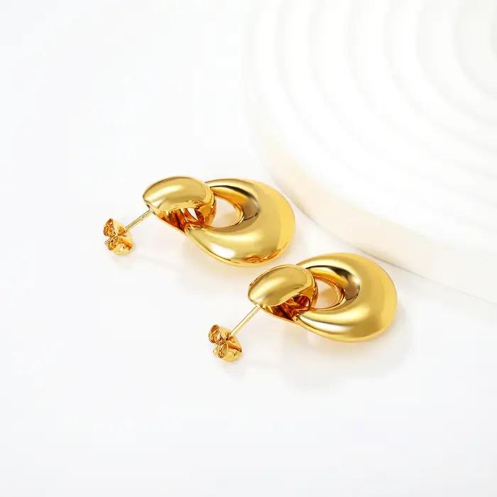 ASONSTEEL mode acier inoxydable gros Haert goutte boucle d'oreille doré pour les femmes exagéré pendant mariage luxe bijoux cadeaux