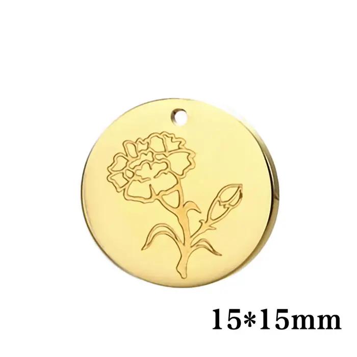 Skyrim-Pendentif Fleur en Acier Inoxydable, Breloque DIY pour Collier, Bracelet, Boucle d'Oreille, B