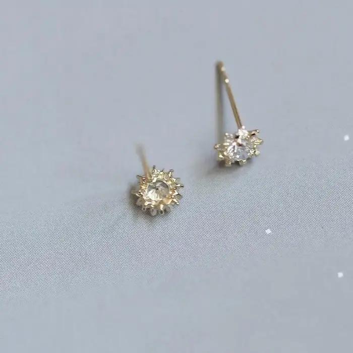 GOSat-Boucles d'oreilles tutu en or massif 14 carats pour femme