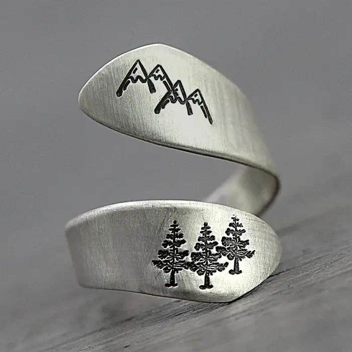 Buyee-Bague Ouverte en Argent Sterling 925 pour Homme et Femme