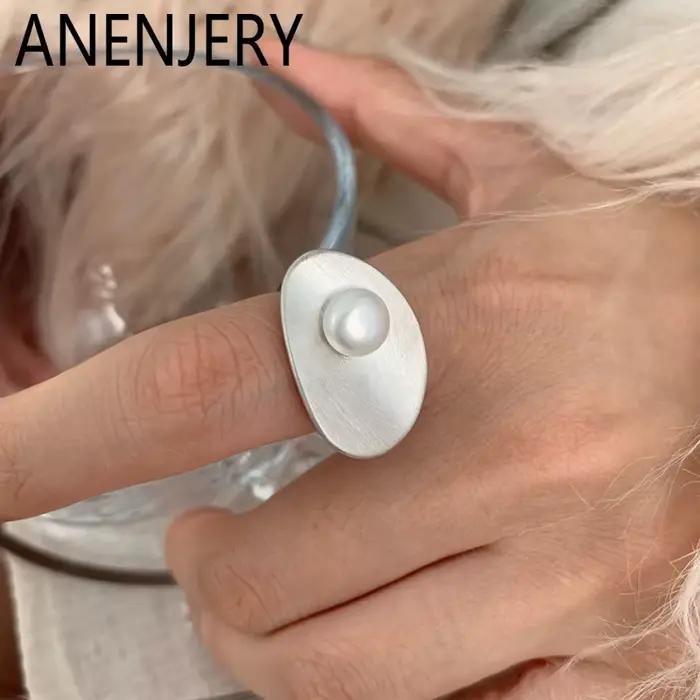 Bague Anenjery en cuivre avec motifs géométriques pour femmes, bijou tracker d'humeur moderne à offrir pour occasions spéciales