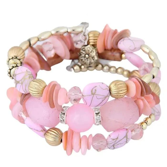 Bracelets multicouches en pierre de résine