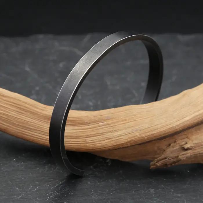 Bracelet Simple noir Vintage pour hommes et femmes