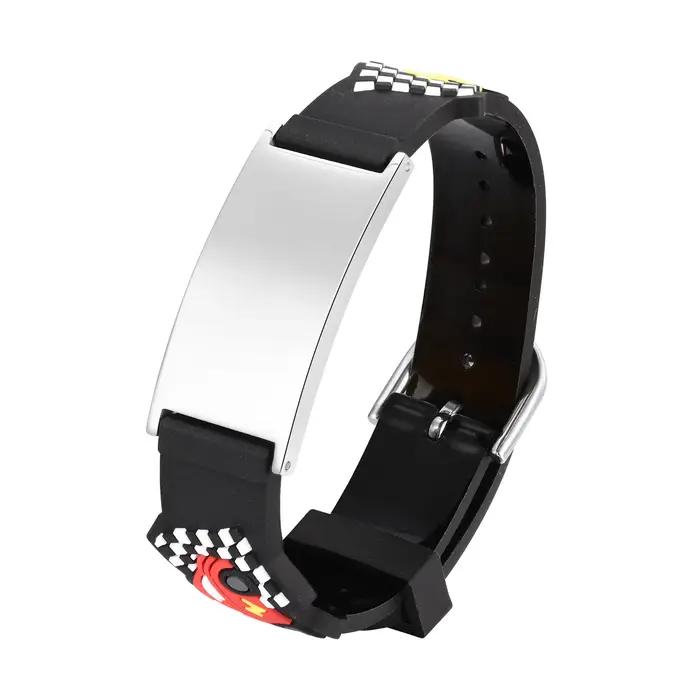 Bracelet personnalisé avec nom et barre d'identification