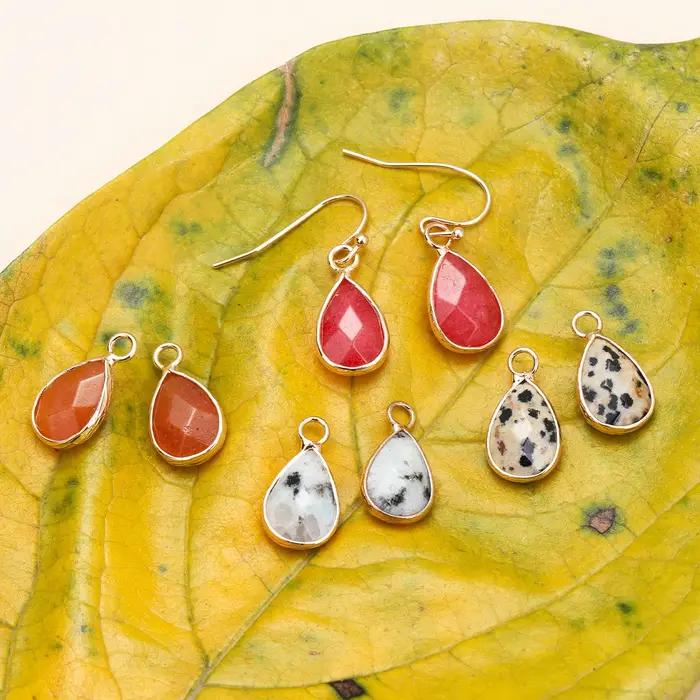 Boucles d'oreilles en pierre naturelle pour femmes