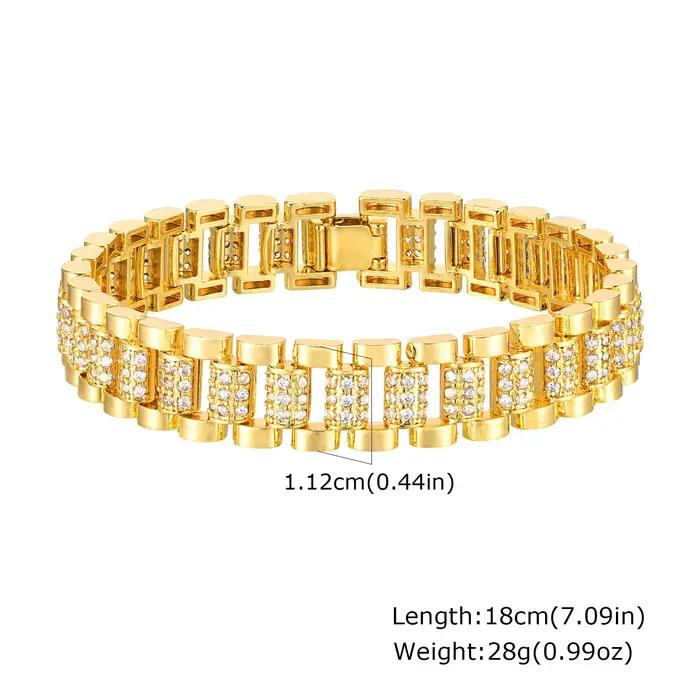 Bracelet de tennis, bracelet en chaîne de strass en zircone cubique CZ