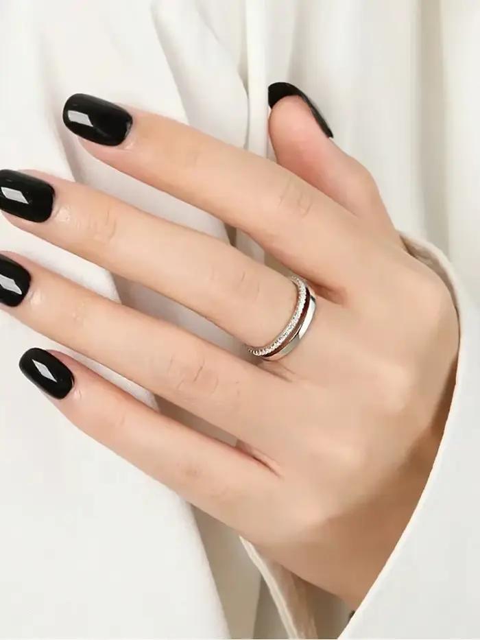 Bague classique en argent Sterling 925 pour femmes