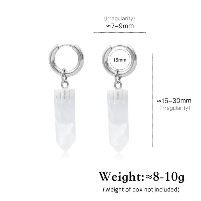 Boucles d'oreilles en cristal de couleur claire
