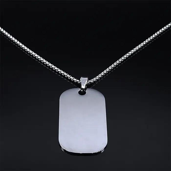 Écriture hébreu Mezuzah pendentif collier pour femmes/hommes en acier inoxydable couleur argent colliers juifs bijoux cadena hombre