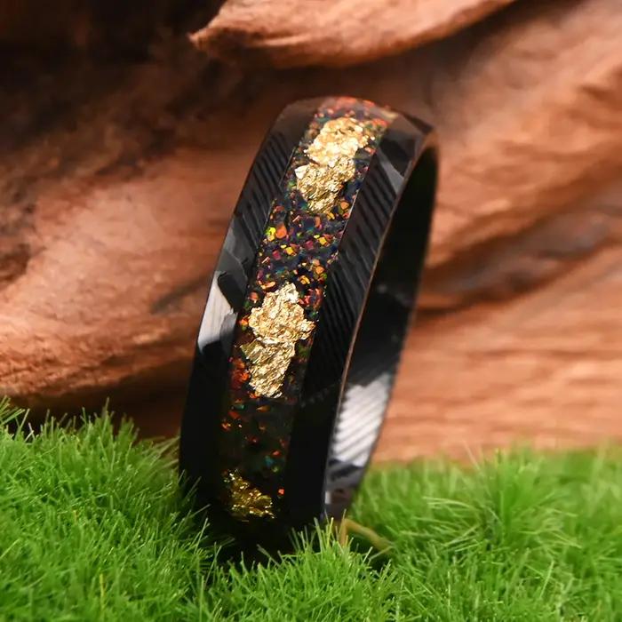 Bagues homme punk bijoux tendance parejas opale goth bague anillos pareja y2k accessoires vintage