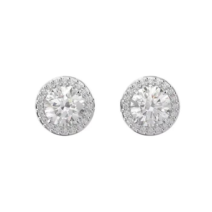 Ensemble de bijoux classique 2026 Happiness Diamond Round Crystal Earrings Bracelet Necklace pour fe