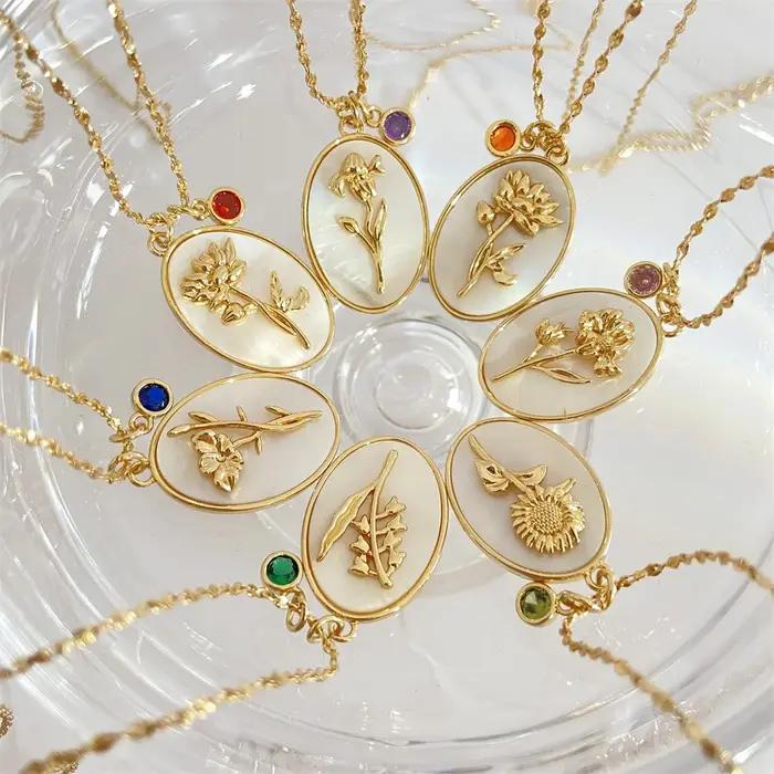 Nouvelle Tendance 2026 : Collier Fleur du Mois de Naissance (12