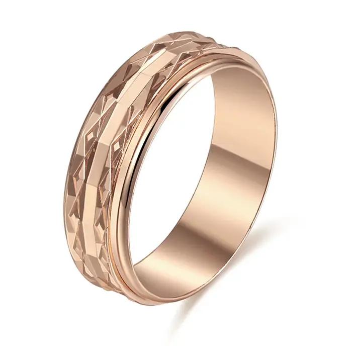 Bagues rondes rotatives plaquées or rose personnalisables pour femmes avec diverses couleurs de pierres principales pour occasions spéciales