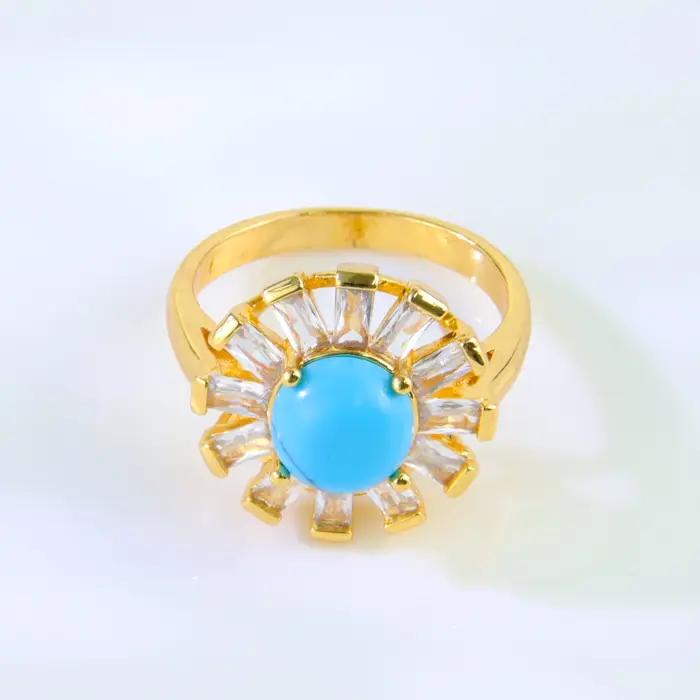 Bague couleur or dubaï plaqué or 21 carats