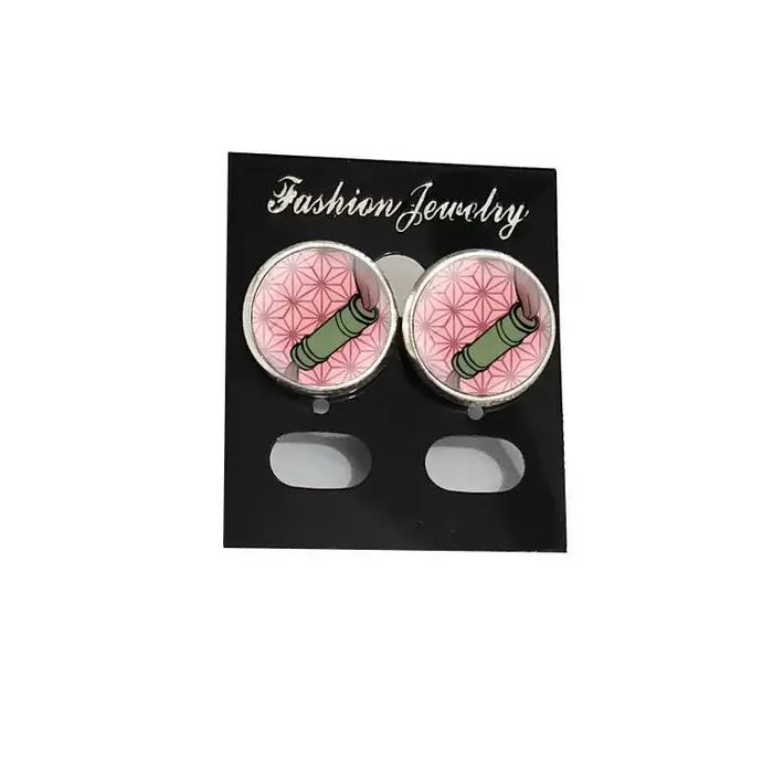 Boucles d'oreilles en verre Anime Tanjiro Nezuko pour femmes et hommes