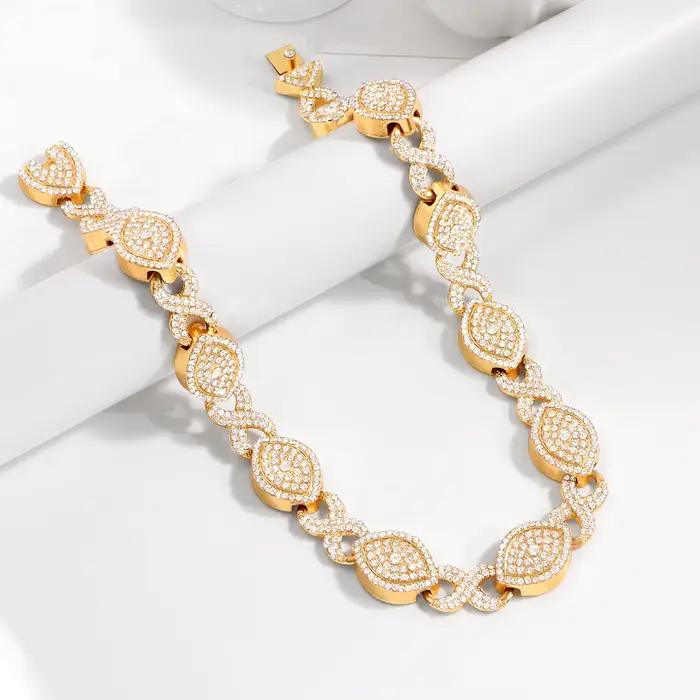 Collier chaîne maillons Marquise de luxe pour femme