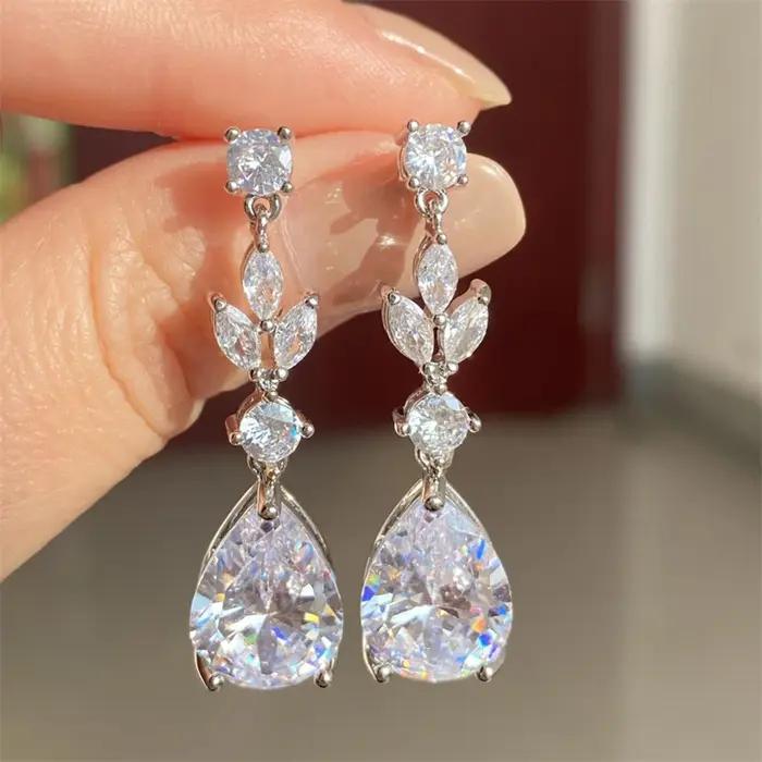 ZAKOL marque de luxe AAA Zircon boucles d'oreilles collier ensemble de bijoux magnifique cristal dubaï