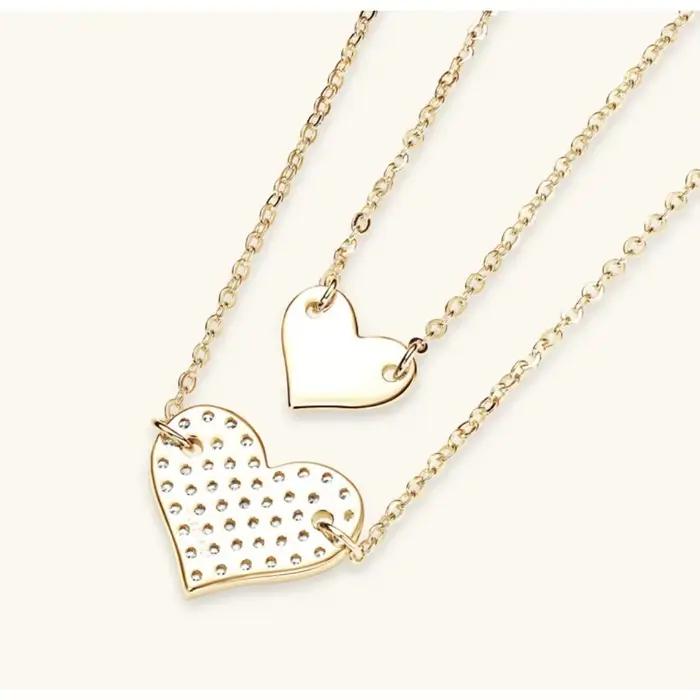 Collier en argent sterling 925 sertie de Moissonite avec pendentif en forme de cœur pour femmes occasions spéciales élégantes à offrir