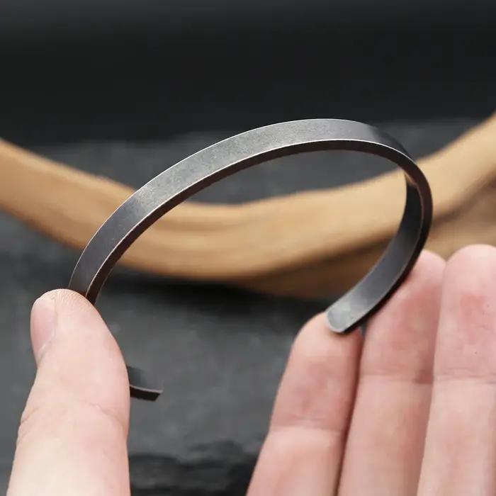 Bracelet Simple noir Vintage pour hommes et femmes
