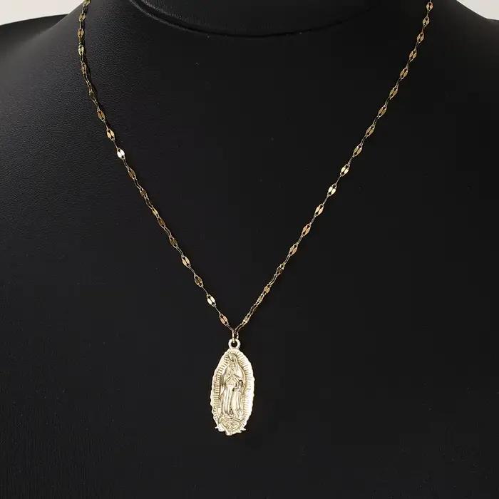 Nouveau Design plaqué or personnalisé du moyen-orient, collier Madonna à la mode, de luxe léger, polyvalent et populaire