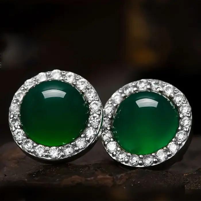 Boucles d'oreilles à tige de cornaline naturelle pour femmes