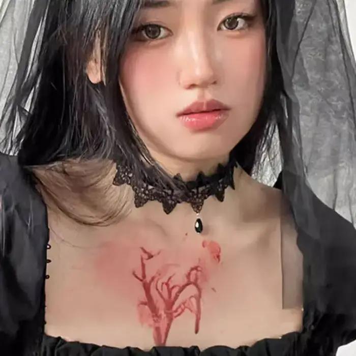Collier gothique élégant en dentelle noire