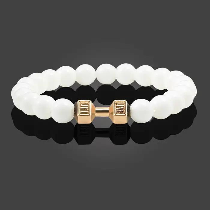 Bracelet en pierre volcanique naturelle pour hommes et femmes