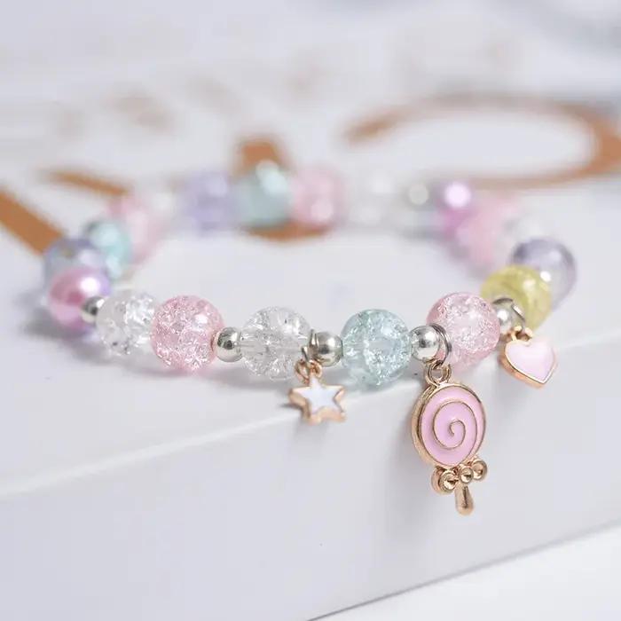 Popcorn perle doux Bracelet pour enfants femmes mignon nuage fleur pendentif Bracelets