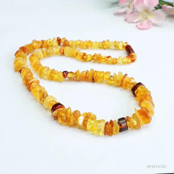 Collier Duobao en ambre naturel baltique