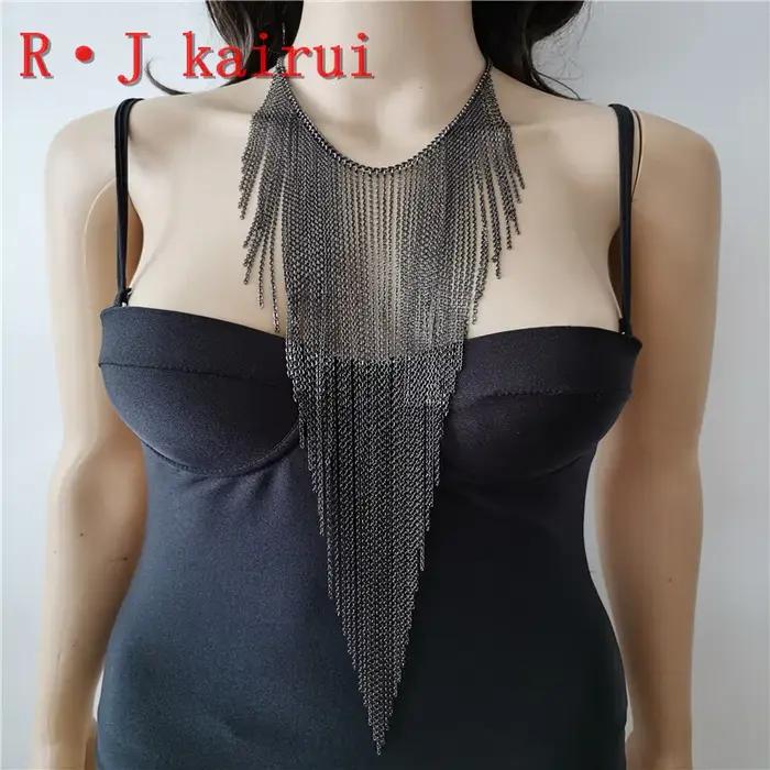 Nouveau RJRH23 mode femmes à la main or cou chaînes bijoux couches uniques collier chaînes bijoux 3 couleurs