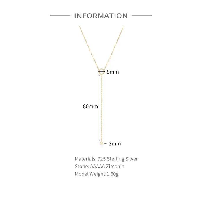 CANNER réel 925 bijoux en argent Sterling collier circulaire Zircon pendentif clavicule chaîne gland conception
