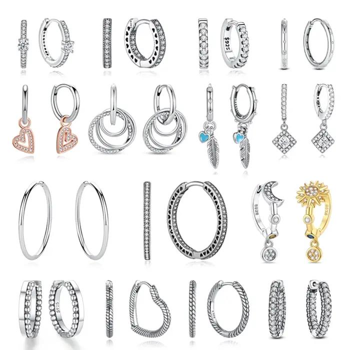 Nouvelles Boucles d'Oreilles Originales en Argent Sterling 925 pour Femmes