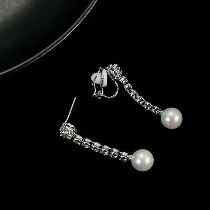 Boucles d'oreilles en perles de mariage