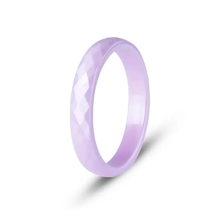 Bague en céramique empilable ultra-fine de 3 mm pour femme – Noir