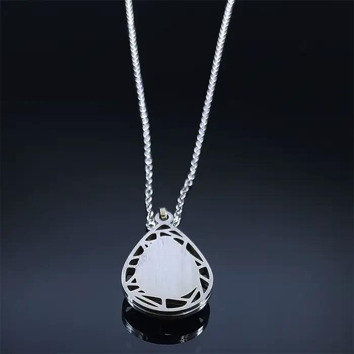 Collier avec pendentif mauvais œil bleu turc pour femmes et hommes, en acier inoxydable, couleur argent, yeux porte-bonheur, amulette, bijoux de Protection N8022S01