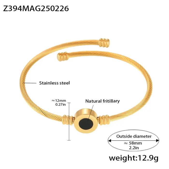 Bracelets Fritillaria modernes pour femmes, en acier inoxydable plaqué or, étanches, bijoux de luxe