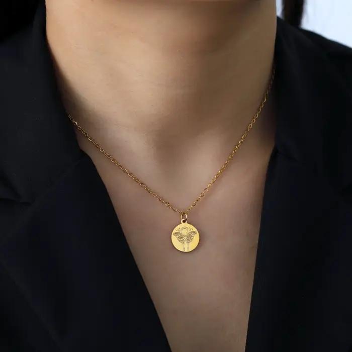 Skyrim-Collier pendentif disque de mites de lune pour femme