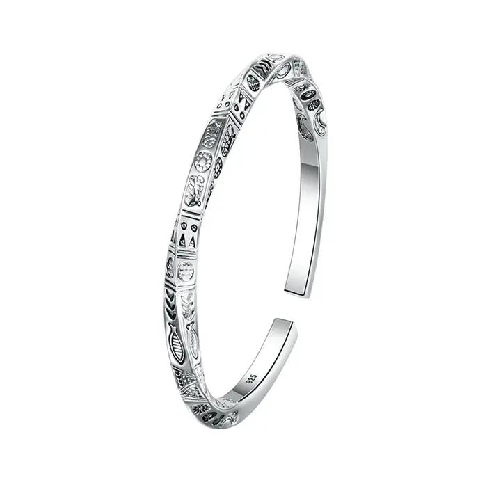 Bracelets ouverts en argent Sterling 925 pour femmes