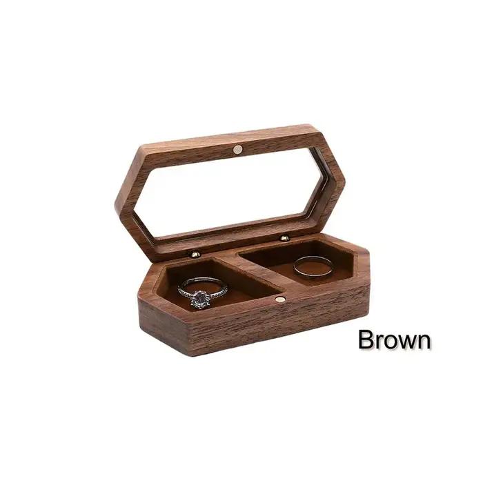 Boîte à matiques en bois gravée, double fente, parfaite pour mariage, matiques de proposition, cadeau romantique pour femme, bijoux, toujours et pour toujours"