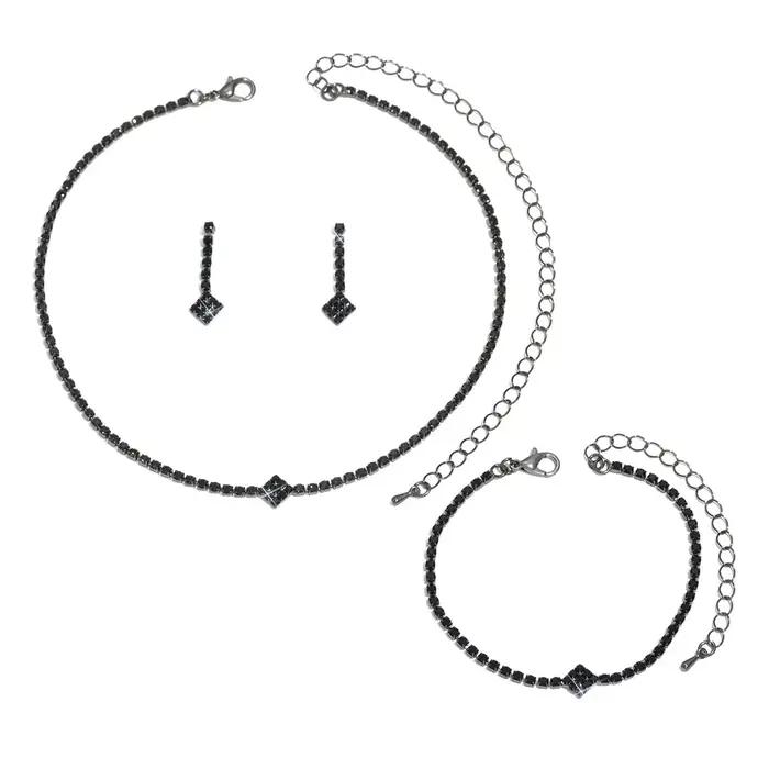 Ensemble de bijoux exquis et simples pour la mariée - collier