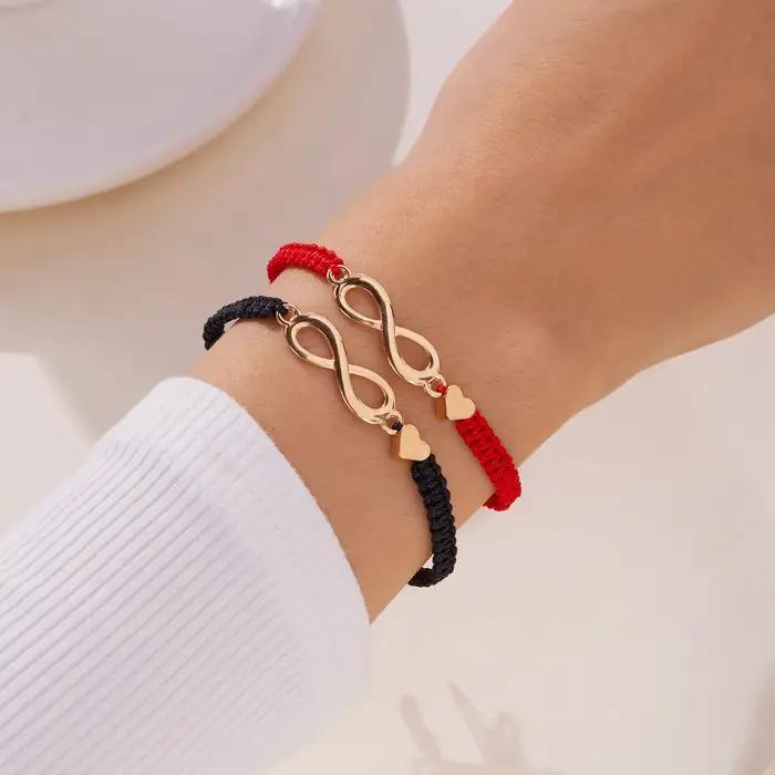 MF ite-Bracelets à breloques Love 8 Extron pour hommes et femmes